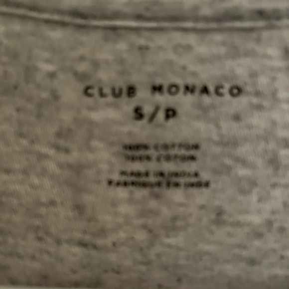 Club Monaco Mens T-Shirt Small Grey - Picture 3 of 3